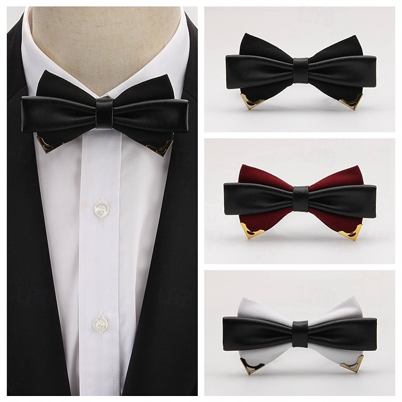 Men's Bow Tie Modern Contemporary Solid / Plain Color Wedding Party Daily Wear