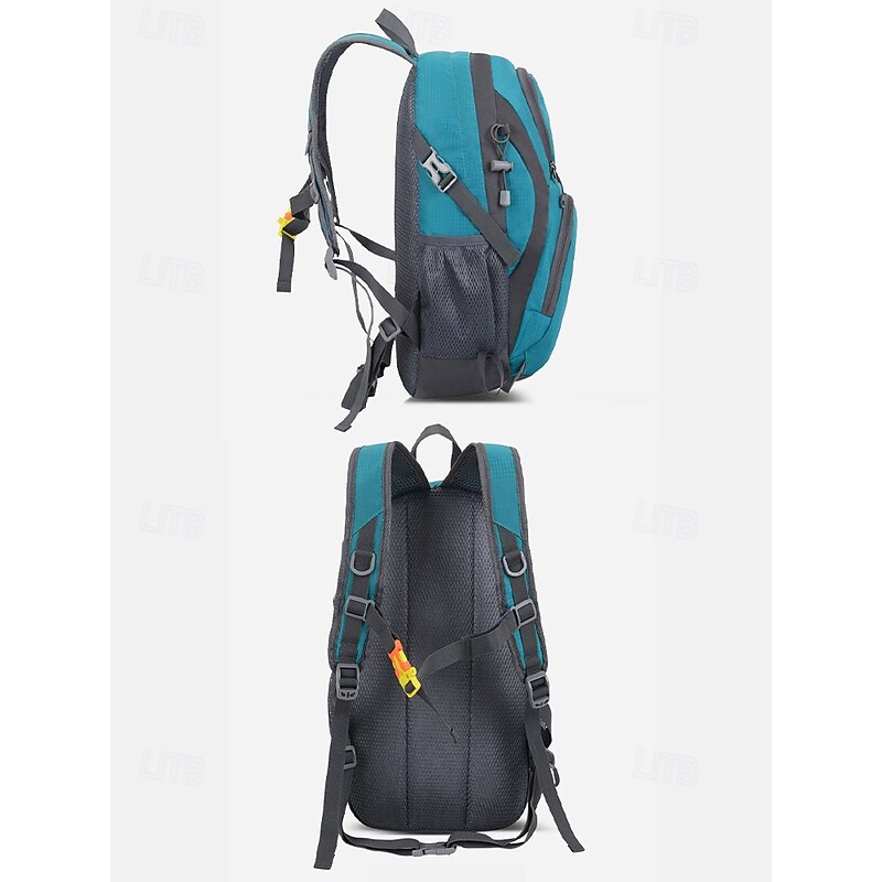 Men's Women's Backpack School Bag Bookbag Travel Backpack School Outdoor Daily Solid Color Oxford Cloth Nylon Large Capacity Waterproof Lightweight Zipper Lake blue Black Sky Blue3