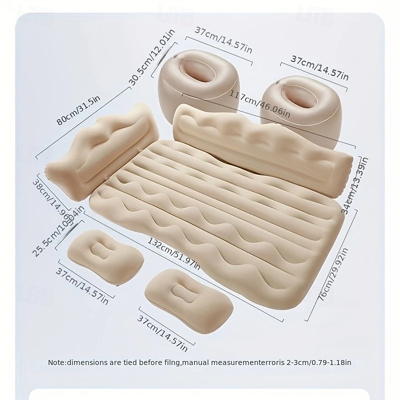 Multi-environment Inflatable Bed Camping Inflatable Bed Outdoor Inflatable Cushion Car Inflatable Bed Room Household RV Mattress SUV Backup Inflatable Bed Comfortable Easy to Clean2