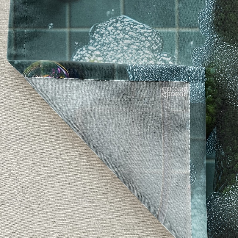 Shower Curtain with Hooks 180cm*180cm(70"*70") Polyester Washable Waterproof Pattern Bathroom Bathtub Decor Animal Crocodile2