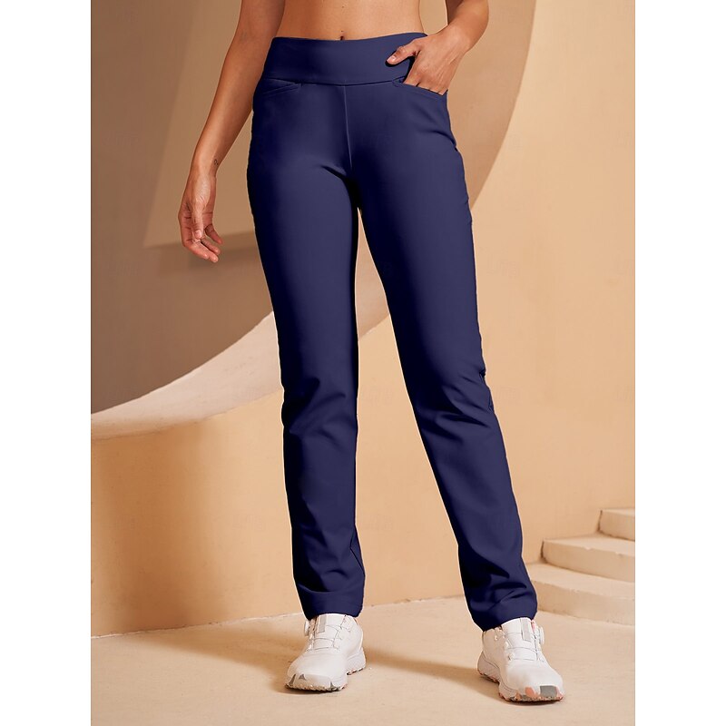 Women's Golf Pants Black Dark Navy Bottoms Ladies Golf Attire Clothes Outfits Wear Apparel2
