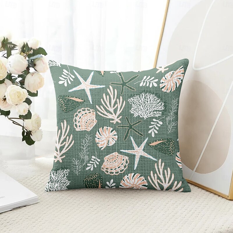 Sea Weed Decorative Toss Pillows Cover 1PC Soft Square Couch Cushion Case Pillowcase for Bedroom Livingroom Sofa Chair4