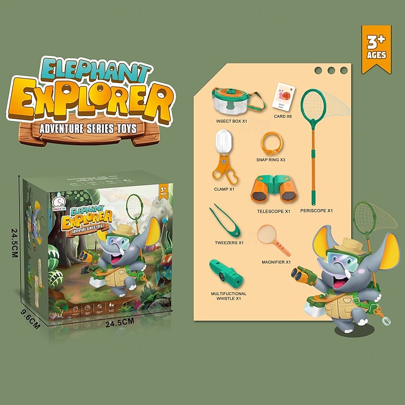 Outdoor Insect Catching Set Children's Exploration Tool Telescope Butterfly Observation Box Insect Catching Net Educational Toy4