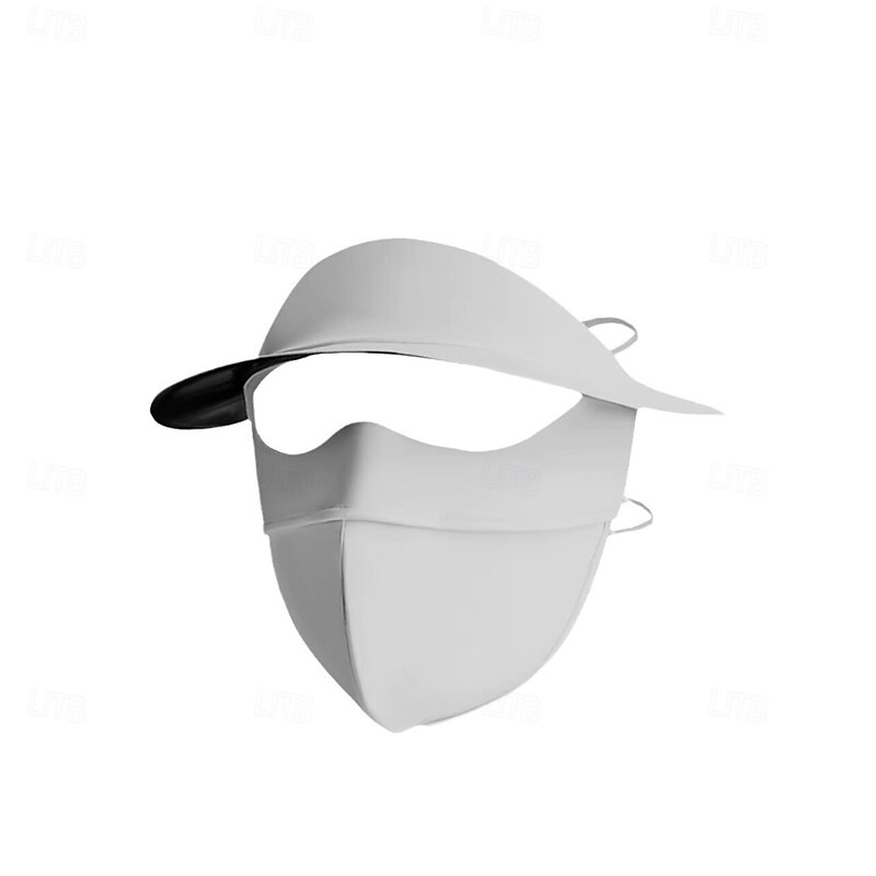 Summer Sunscreen Ice Silk Breathable Mask Anti-ultraviolet Simple Black Glue Brim Eye Protection2