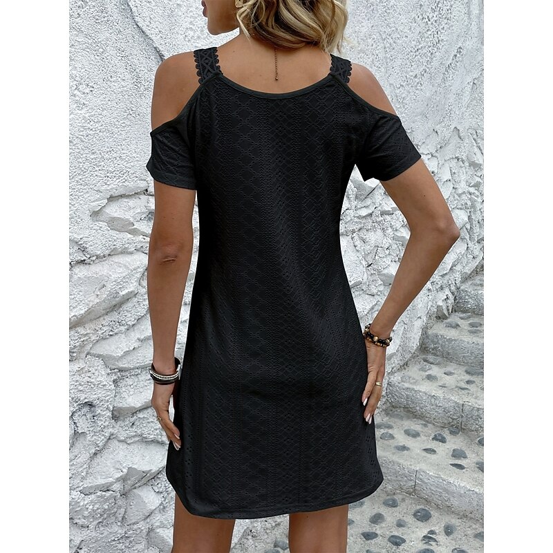 Women's Mini Dress Summer Dress Solid Color Slip Dress Casual Daily Regular Fit Graphic Short Sleeve Strap Black White Pink Navy Blue Summer3