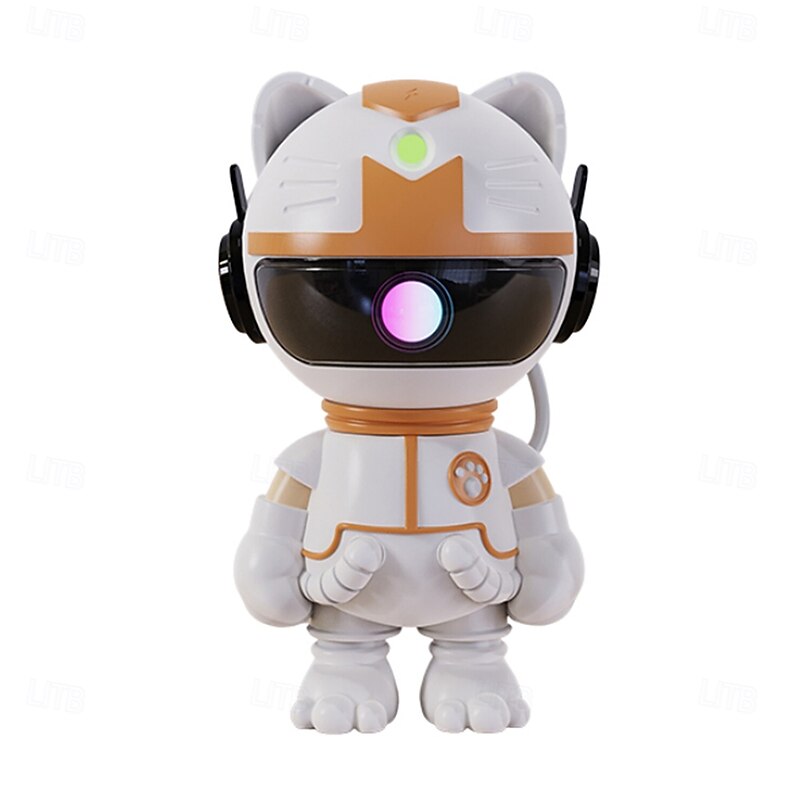Kitty Galaxy Star Projector Astronaut Space Nebula Night Light Lamp for Bedroom LED Decorative Gift for Kids