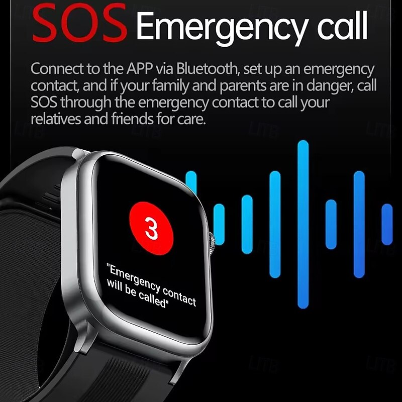 tk66 Smart Watch 2.06 inch Smartwatch Fitness Running Watch Bluetooth ECG+PPG Temperature Monitoring Pedometer Compatible with Android iOS Women Men Step Tracker IP 67 49mm Watch Case4