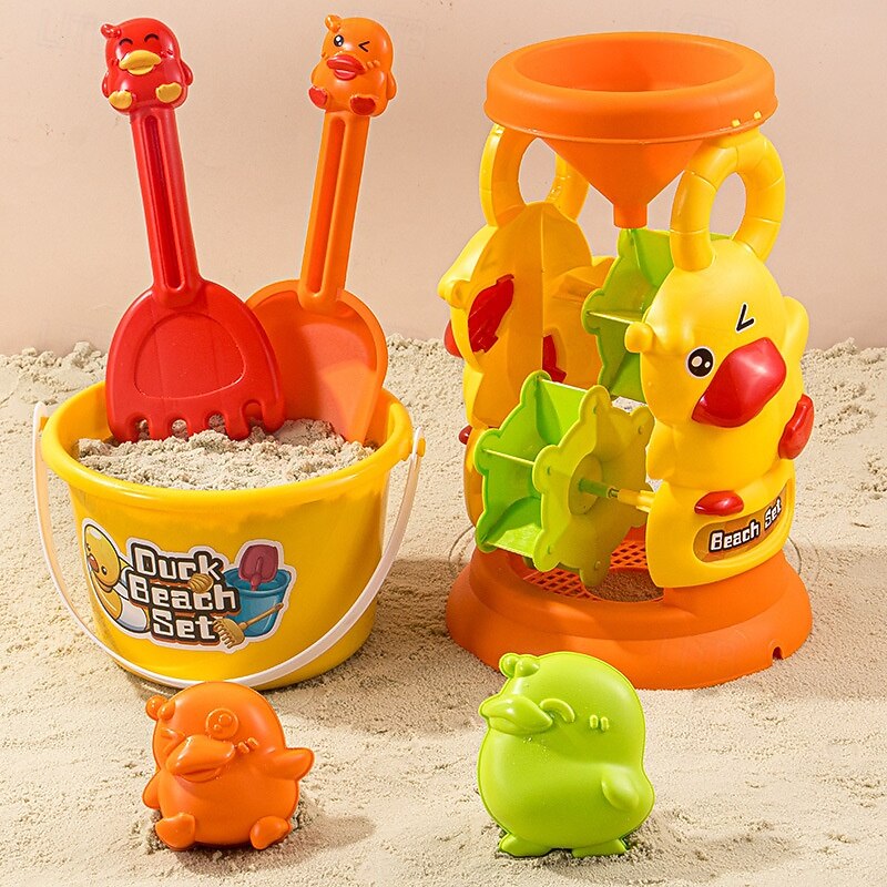 Beach Sand Buckets and Shovels Set - Beach Toys for Kids with Sand Molds Silicone Beach Sand Pails for Travel Kids and Toddlers4