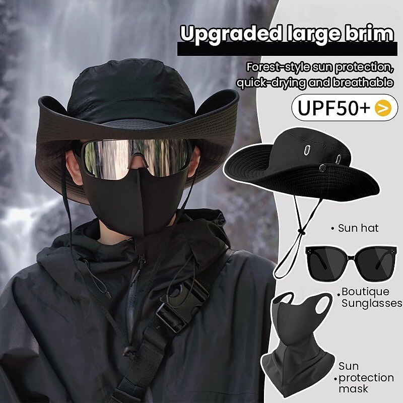 Mountaineering Fisherman Hat Adult Hat Sunshade Quick-drying Breathable Mask Anti-ultraviolet Men Women