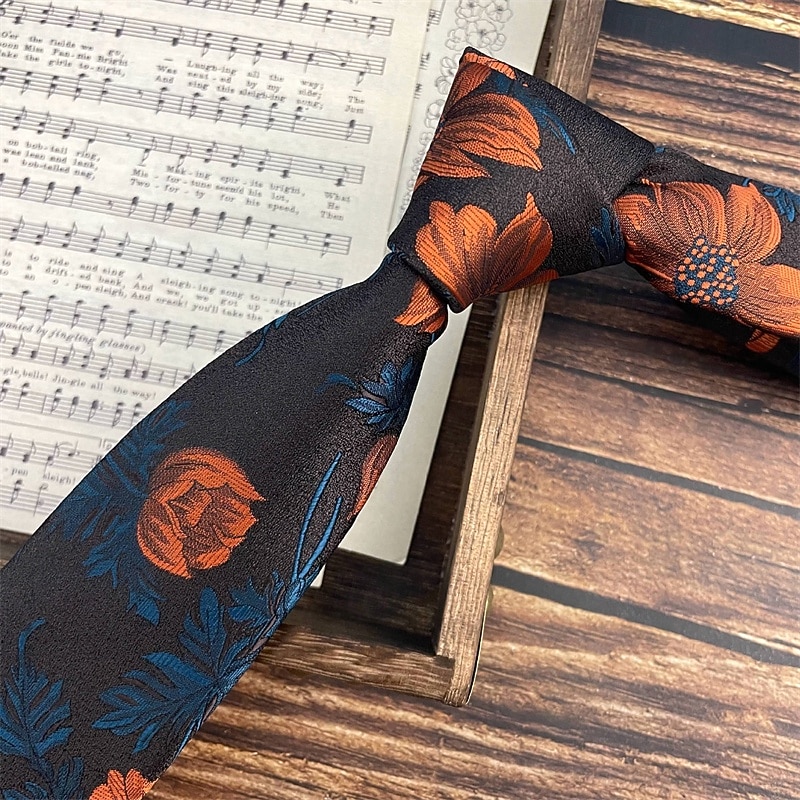 Men's Neckties Sexy Flower / Plants Wedding Party Daily Wear4