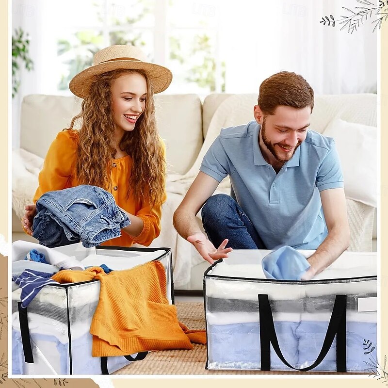 Heavy Duty Moving Bag Extra Large Storage Tote with Zipper and Handles, Thickened Clothes Packing Bag for Bedding, Blankets, Travel, and Home Organization3