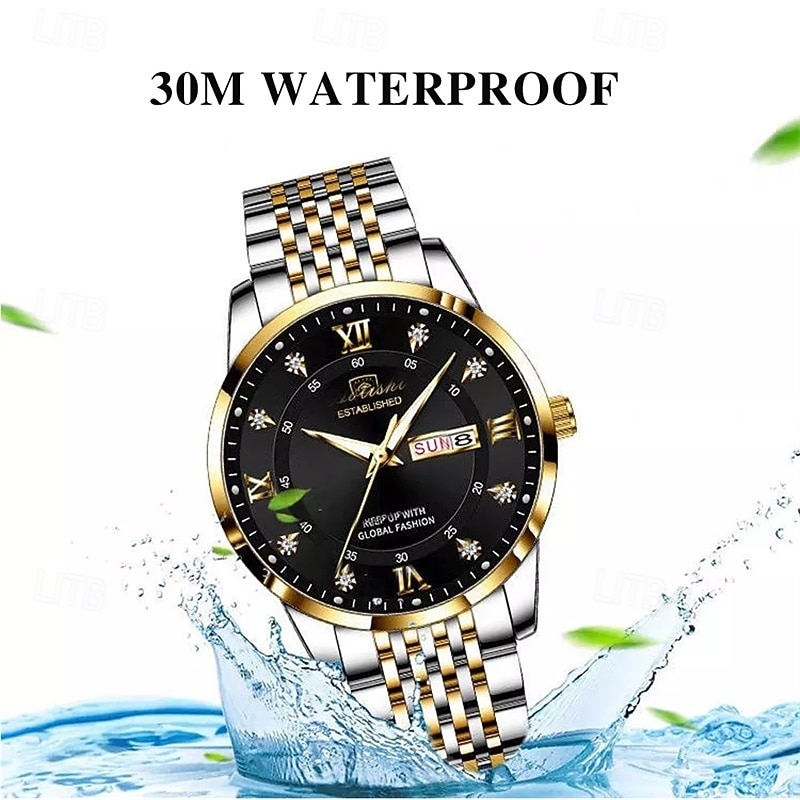 Luxury Women's Watch, Waterproof Stainless Steel, Luminous Date Display, Fashion Simple Casual Ladies Quartz Wristwatch3