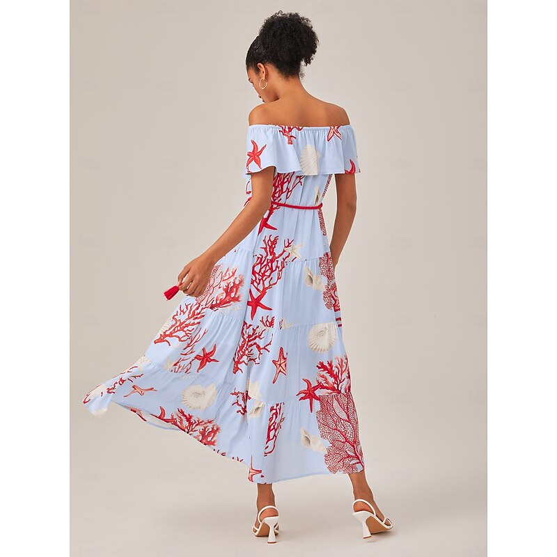 Ocean-Inspired Vacation Print Dress2