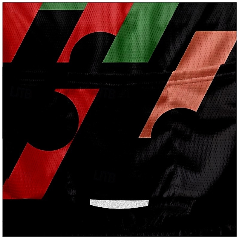 Men's Cycling Jersey Geometric Short Sleeve Bike Tee Tshirt Jersey with 3 Rear Pockets Mountain Bike MTB Quick Dry Anatomic Design Wicking Breathable Sports Red Blue Purple Clothing Apparel3