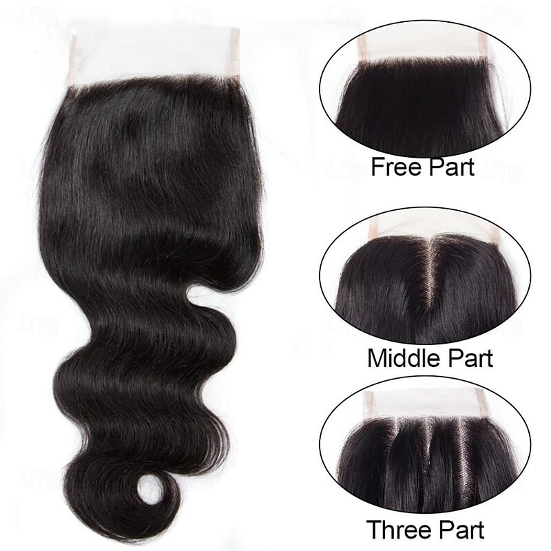 Brazilian Body Wave Closure 6x6 HD Transparent Lace Closure Free/Middle/Three Part Remy Pre Plucked HD Human Hair Closure4