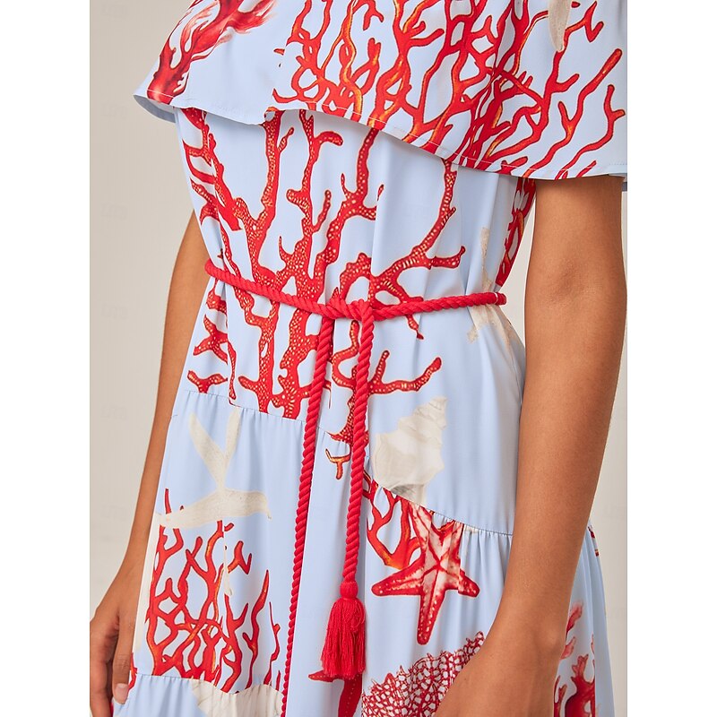 Ocean-Inspired Vacation Print Dress3