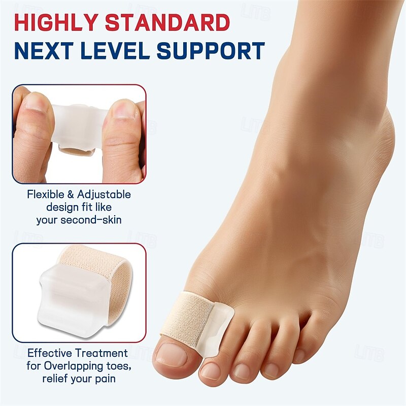 Toe Separator for Overlapping big Toes Big Toe Spacers for Bunion Toe Corrector for Big Toe Alignment and Overlap4