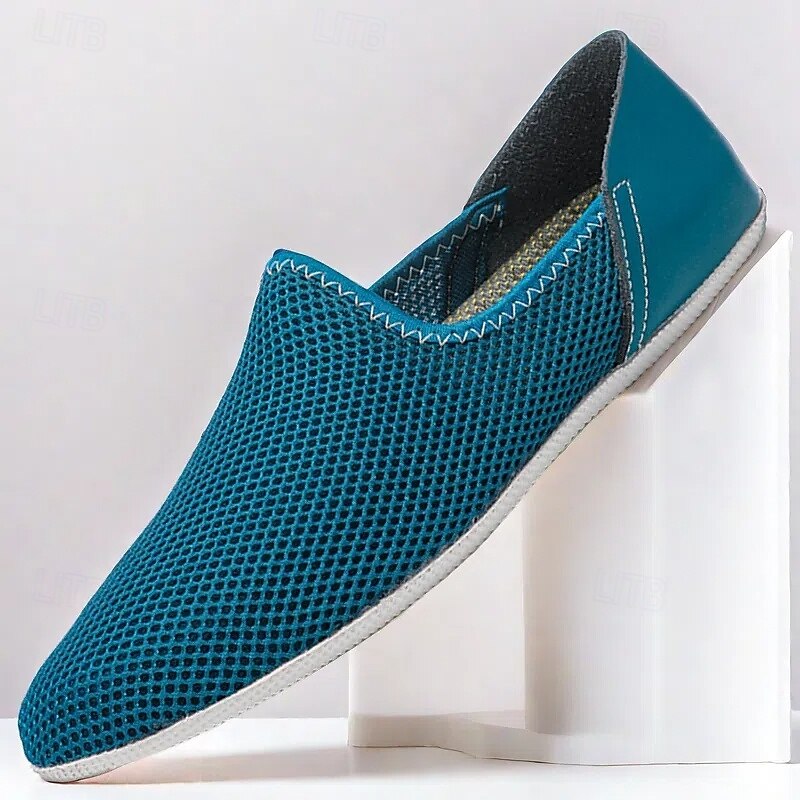 Men's Mesh Slip-On Loafers – Ultra-Light Casual Shoes for Beach, Driving and Summer Leisure