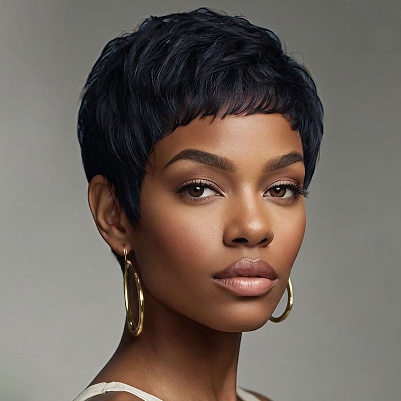 Short Pixie Cut Hair Wigs Synthetic Wigs for Black Women Short Wig Female Hairstyles