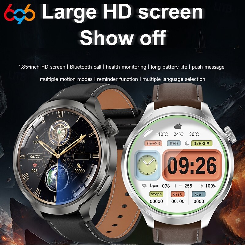 696 DK69 Smart Watch 1.85 Bluetooth Fitness Tracker with Temperature Monitor Camera Call Sleep Reminder Android iOS Compatible2