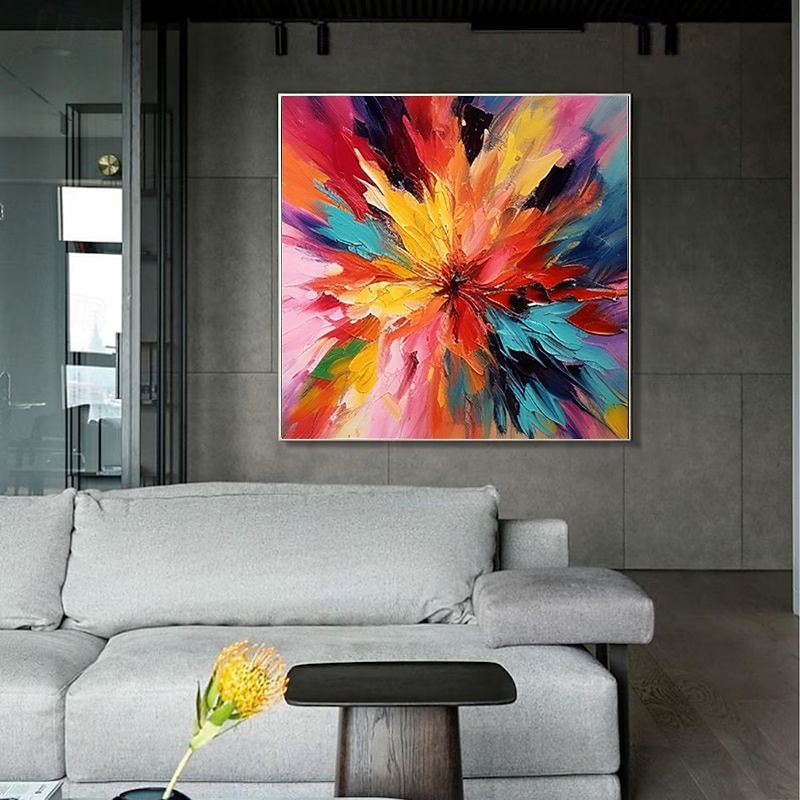 Handmade Oil Painting Canvas Wall Art Decoration Modern Colours Abstract for Home Office Hotel Club Decor Stretched Frame Hanging Painting/Rolled Frameless Unstretched Painting3