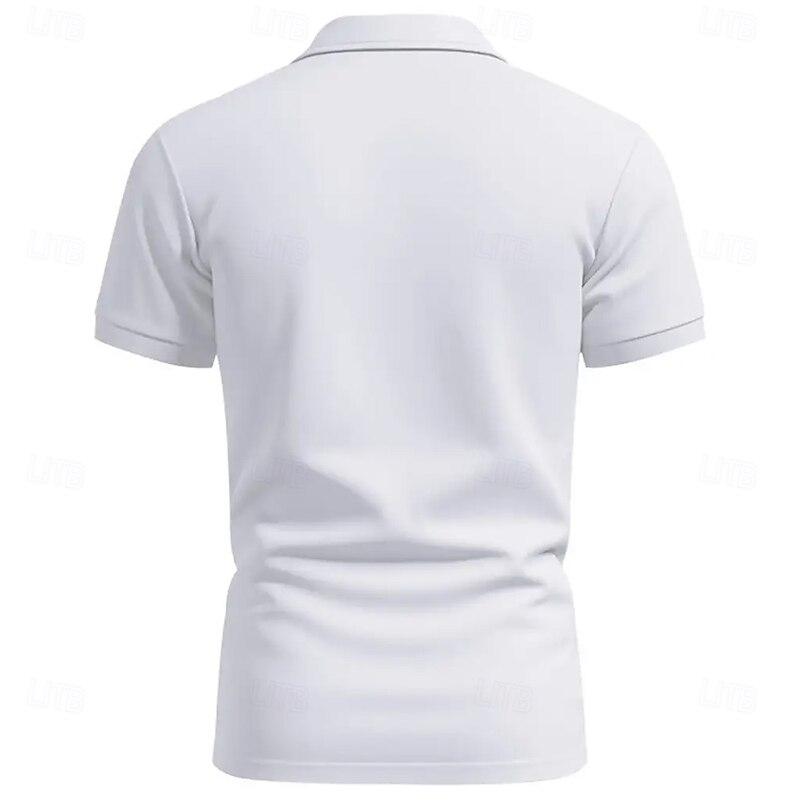 American Independence Day Men's American Flag Polo Short Sleeve Polo Shirts Collared Shirts Casual School Outdoor Daily Wear 3D Print Summer Light Pink White4