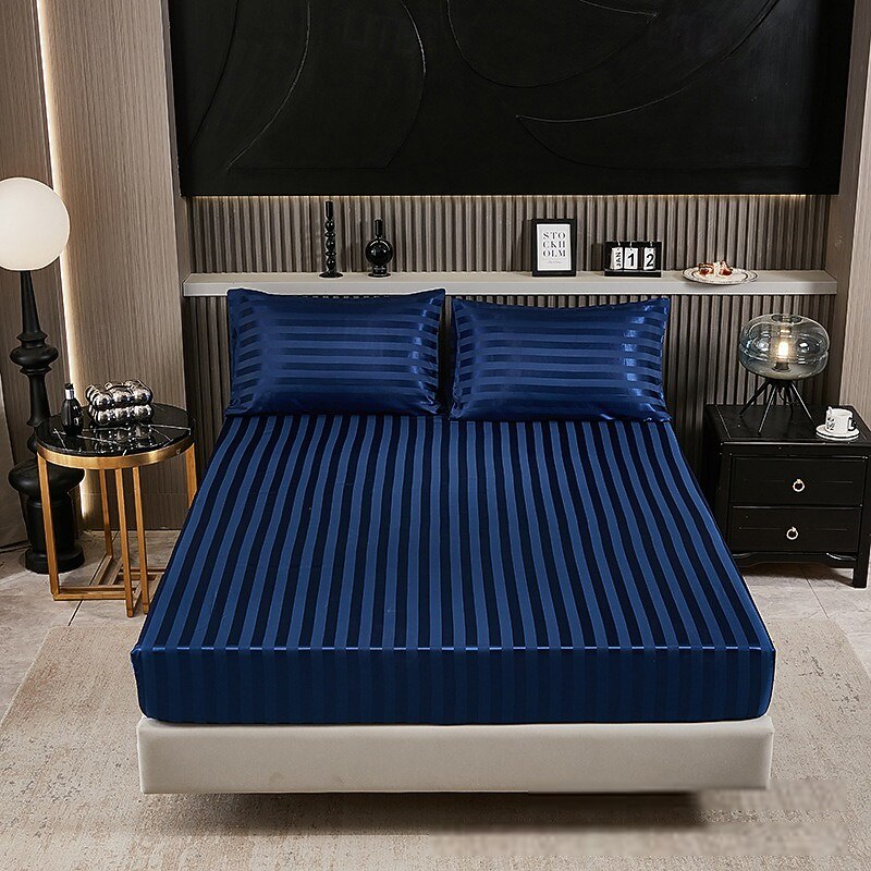 Satin Ice Silk Four-piece Set European American Sheets Bed Sheets Bedding3