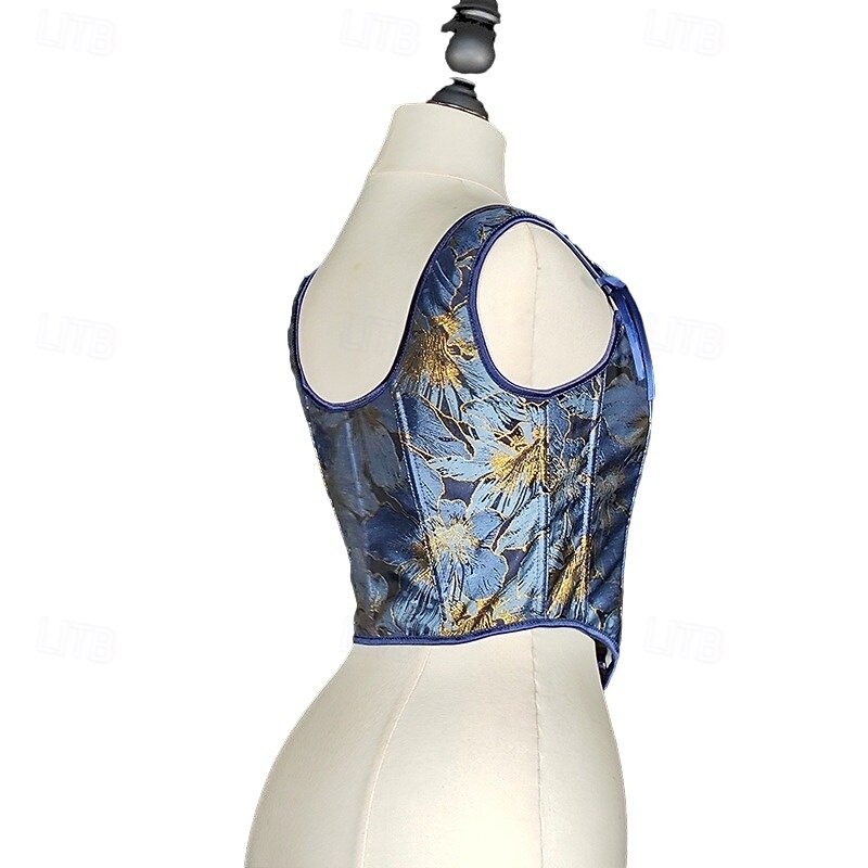 Retro Vintage Medieval Renaissance Corset Vest Bustier Fancy Dress Women's Celtic Fantasy Halloween Carnival Masquerade Party Casual Daily LARP Adults' Corset4