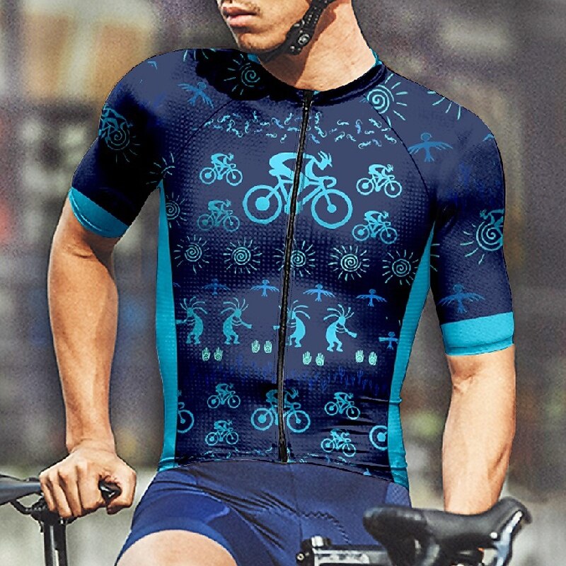 Men's Cycling Jersey Graphic Short Sleeve Bike Tee Tshirt Jersey with 3 Rear Pockets Mountain Bike MTB Quick Dry Anatomic Design Wicking Breathable Sports Yellow Red Burgundy Clothing Apparel4