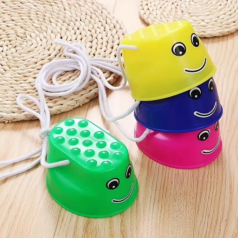 1 Pair Kids Stilt Walkers - Adjustable Rope Durable Plastic Lightweight Balance Training Toys for Coordination & Motor Skills Development4