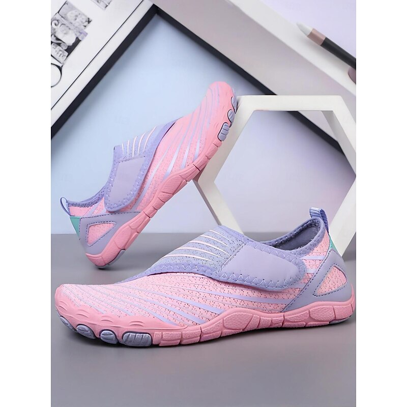 Breathable Water Shoes for Women – Stylish Velcro Mesh Barefoot Aqua Shoes for Beach, Kayaking, Swimming & Travel, Quick-Drying Lightweight Swim Footwear4