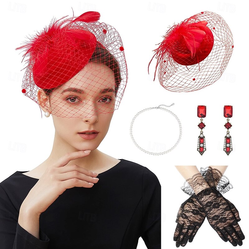 1920s The Great Gatsby Flapper Headband The Great Gatsby Retro Sparkling Glitter Crystal / Rhinestone Fancy Dress Women's Carnival Masquerade Party Evening Wear Masquerade Festival Adults' Gloves3