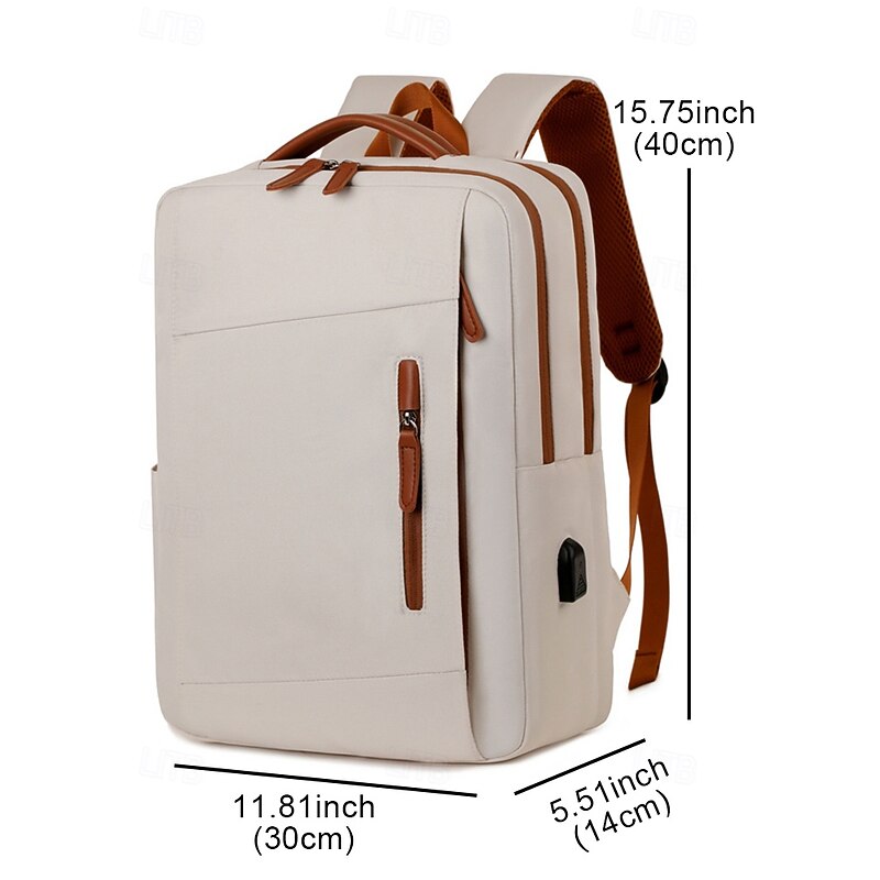 Women's Laptop Backpack with USB Charging Port - Durable Waterproof Fabric, Multi-compartment Design, Stylish and Practical for School, Commuting and Travel3