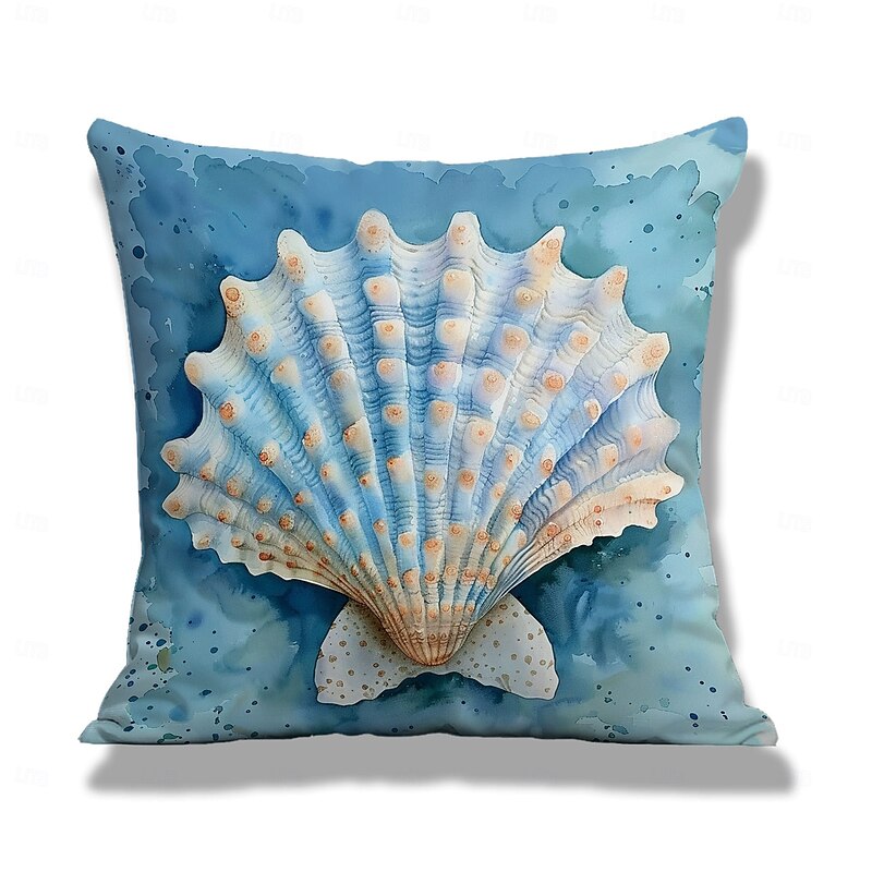 Summer Ocean Creature Decorative Toss Pillows Cover 1PC Soft Square Couch Cushion Case Pillowcase for Bedroom Livingroom Sofa Chair4
