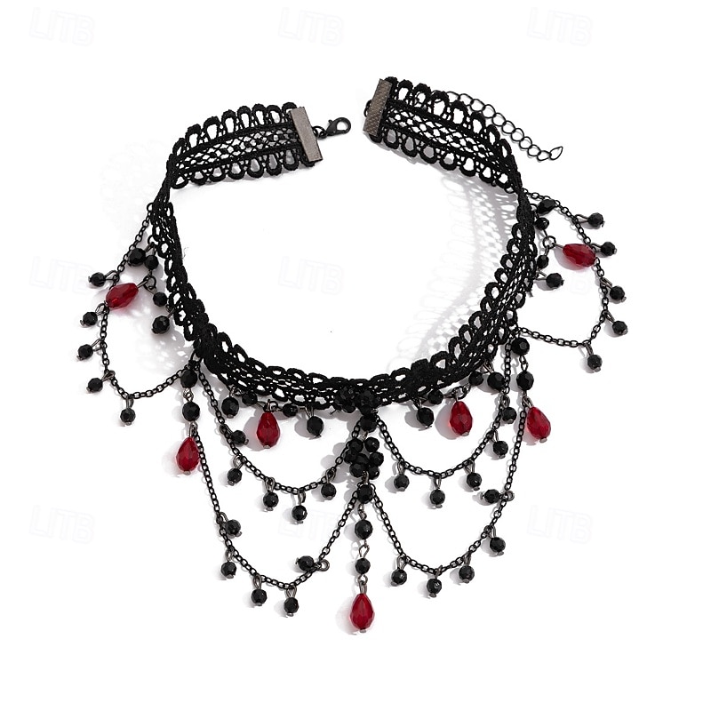 1PC Necklace For Women's Street Daily Crystal Retro3