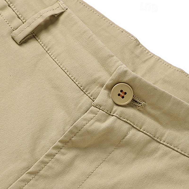 Men's Dress Shorts Burmuda Shorts Work Shorts Golf Shorts Pocket Plain Comfort Breathable Knee Length Outdoor Business Fashion Casual Black White3