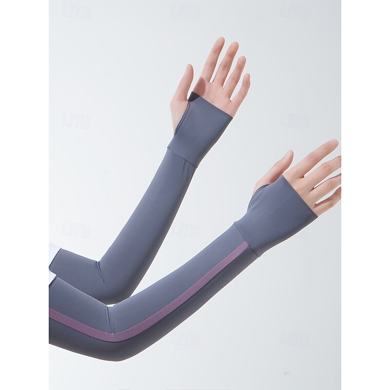 Striped Sun Protection Ice Sleeves Summer Outdoor Cycling Running Arm Sleeves Breathable Ice Sleeves4