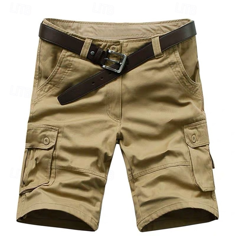 Men's Cargo Shorts Shorts Summer Shorts Multi Pocket Flap Pocket Camo Comfort Wearable Knee Length Outdoor Sport Daily Fashion Casual Black Yellow2
