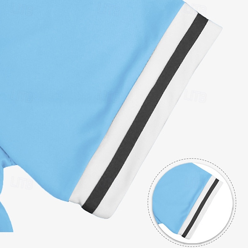 Men's Golf Shirt Golf Polos Shirts Work Casual Lapel Short Sleeve Basic Modern Color Block Patchwork 2 Piece Summer Regular Fit Black White Navy Blue Dark Green Khaki Light Grey Golf Shirt3