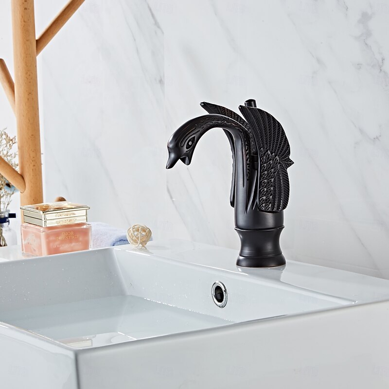 Bathroom Sink Faucet - Classic Chrome / Antique Brass / Electroplated Centerset Single Handle One HoleBath Taps2