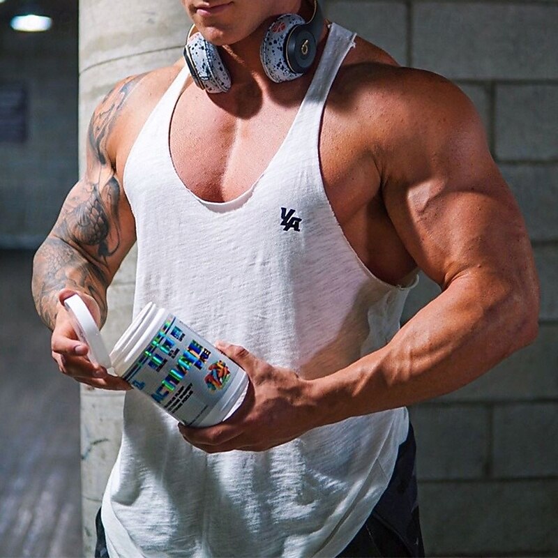 Men's Tank Top Vest Top Undershirt Sleeveless Shirt Sleeveless Crew Neck Summer Print Fashion Designer Basic Classic Vacation Street Going out Black White Yellow Top Tee for Men