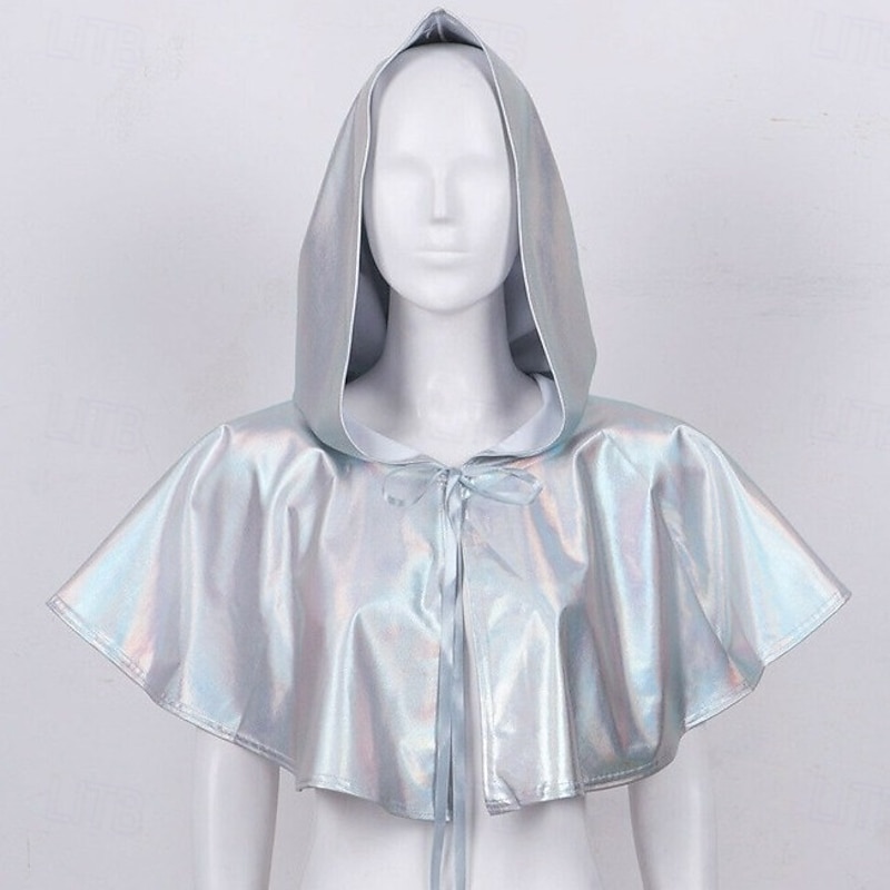 Halloween Hooded Cape Visor Cap Pride Glamorous Metallic Adults' Unisex Halloween Carnival Clubwear Pride Parade Pride Month Easy Halloween Costumes Dress Up2