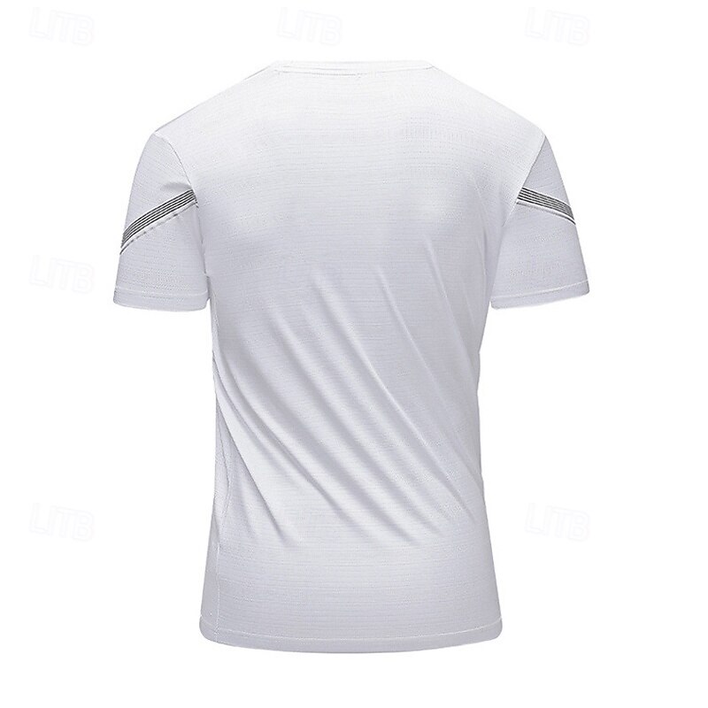 Men's T Shirt Tee Short Sleeve Shirt Tee Top Short Sleeve Crew Neck Summer Plain Fashion Designer Basic Quick Dry Vacation Street Going out Black White Blue Top Tee for Men2