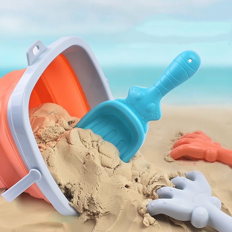 Foldable Pail Bucket 2L Silicone Collapsible Easter Buckets for Kids Multi Purpose for Fun Summer Activities Camping Gear Beach Essentials2