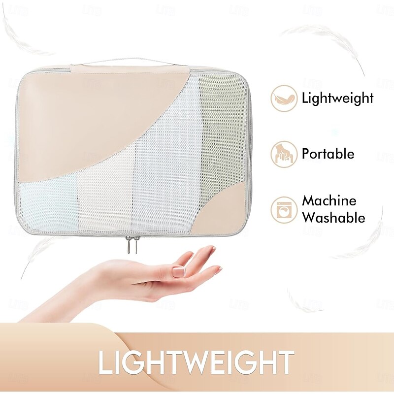 6 Pcs Packing Cubes for Travel, 3 Various Sizes Luggage Organizer Bags for Travel Accessories & Essentials, Storage Cubes for Carry on Suitcases2