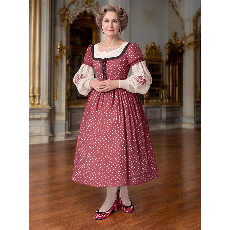 Women's Red Polka Dot Block Heels – Vintage Bow Pumps for Retro Parties, Dance & 1950s Style Outfits4