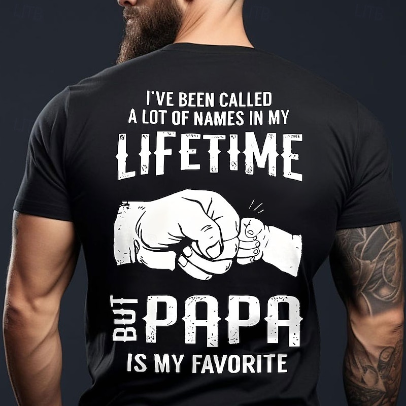 Men's Papa T-Shirt - 'Papa Is My Favorite' Graphic Tee, Best Dad Grandpa Father's Day Gift2