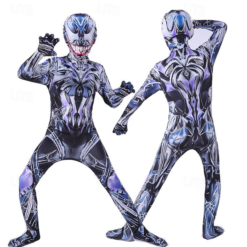 Superhero Venom Jumpsuit Bodysuits Onesie Costume Party Cosplay Movie Cosplay for Men's Boys Kid's Adults' Halloween Carnival Event / Party2