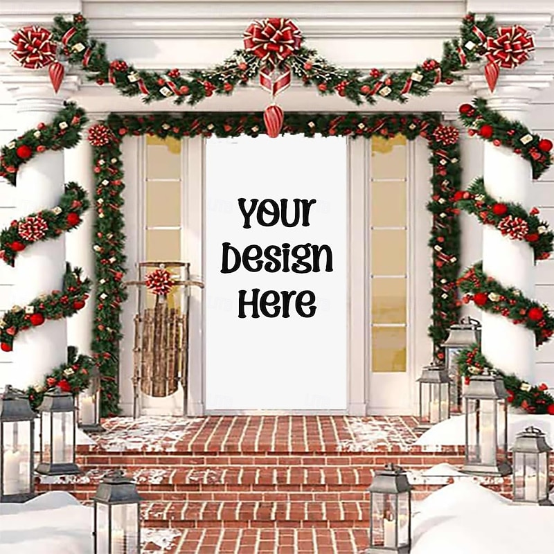 Graduation Gifts Customized Door Covers Design Your Own Door Tapestry Personalized Custom Made Door Curtain Removable for Front Door Indoor Outdoor2