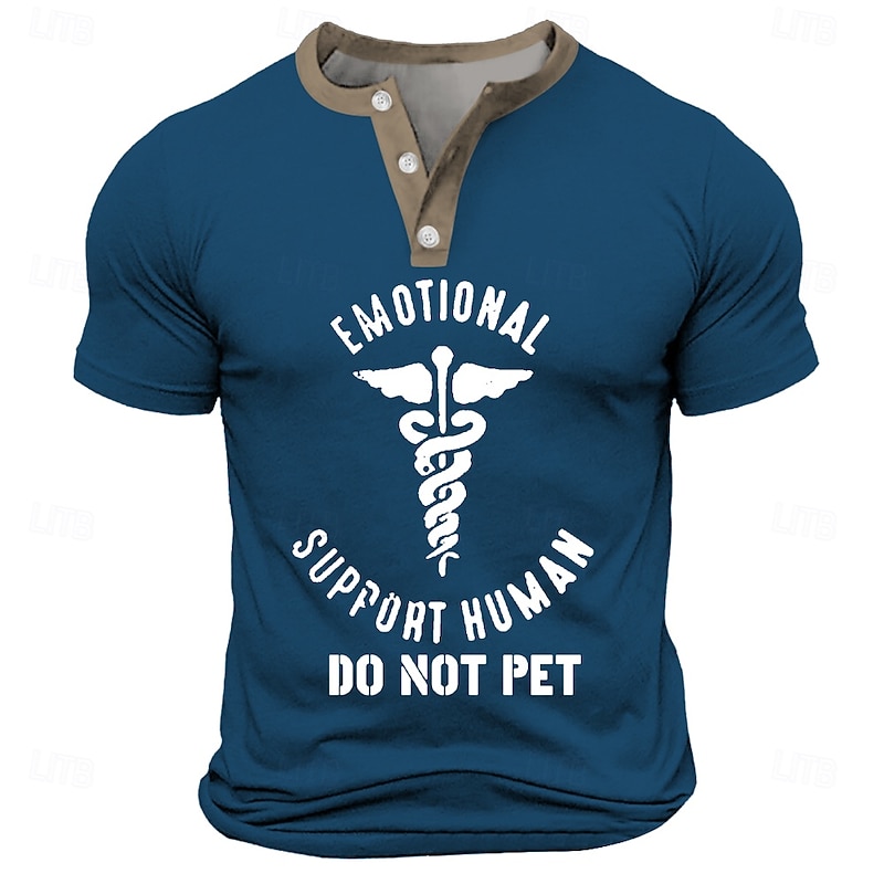 Men's Cross T Shirt Short Sleeve T shirt 3D Print Henley Shirt Sports Fashion Daily Street Sports Outdoor Casual Red Blue Green Summer Spring All Seasons Clothing Apparel S M L XL XXL XXXL2